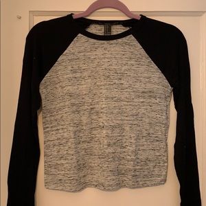 Forever 21 Cropped Baseball Tee